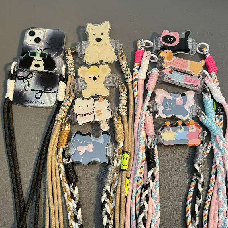 Ins Suitable for Mobile Phone Case Back Clip Crossbody Strap Shoulder Strap Pendant Hanging Neck Detachable Cartoon Cute Portable Clip Buckle Ins Suitable for Mobile Phone Case Back Clip Crossbody Strap Shoulder Strap Pendant Hanging Neck Detachable Cartoon Cute Portable Clip Buckle