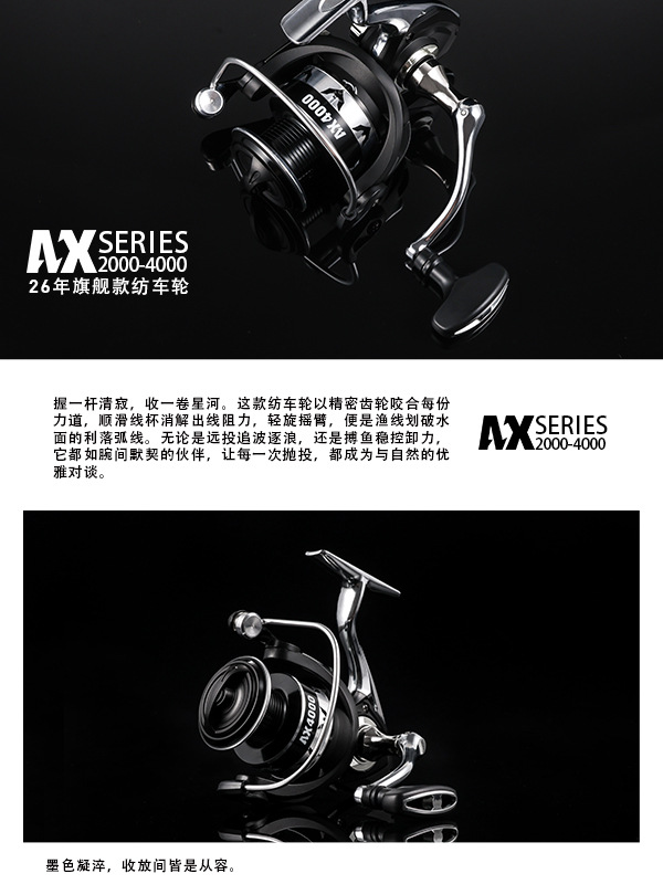 Transfronterizo exclusivo de la serie AX todo metal de descarga delantera rueda giratoria todo metal cuerpo giratoria rueda giratoria