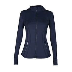 Black and blue DF stand collar jacket