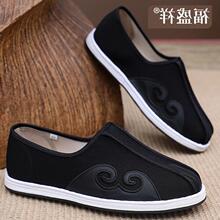 老北京布鞋风男鞋汉服中式休闲老北京洒鞋复古手工千层底云头布鞋