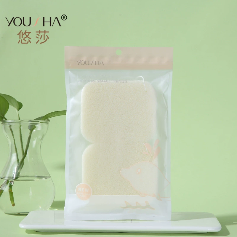 Yisha производителя оптовых продаж две крошки умываются лицами и плескаются водой - на водной основе полиуретановая чистая пудровая кисточка для макияжа подушечки yb086