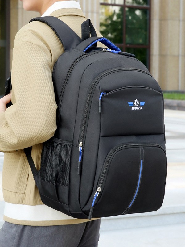 2025 Mochila de computadora de negocios informal para hombres nuevos transfronterizos Mochila de computadora de gran capacidad para estudiantes de secundaria y preparatoria