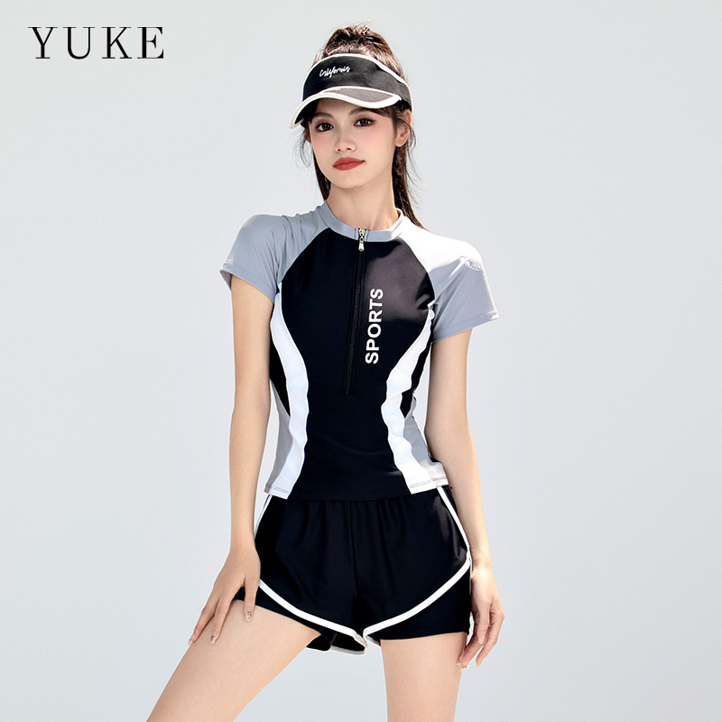 8303 블랙 앤 그레이 [클래식한 컬러배색으로 잘록한 허리라인 강조]