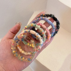 秋冬毛絨發圈頭繩女網紅氣質高彈力耐用頭飾發繩皮套扎頭髮橡皮筋