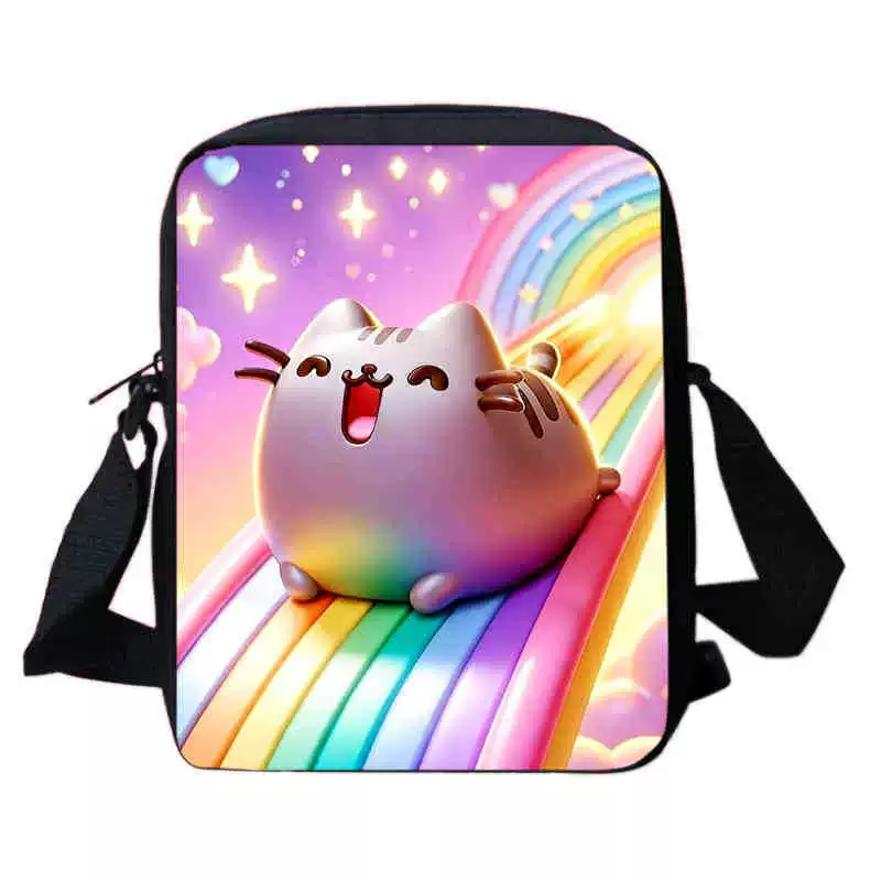 Рюкзак учебный Pusheen Fat Jimao с принтом периферийного типа, через стекло, зарубежная торговля, школьный рюкзак