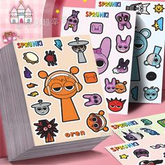 リズムボックスステッカー sprunki 周辺機器かわいいクリエイティブ装飾ノートブック素材 diy 防水ステッカー