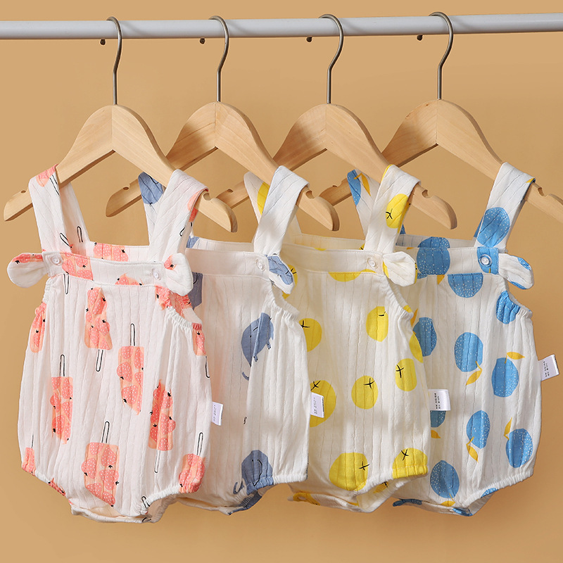 Baby's Sling Bag Fart Clothes Baby's Summer Thin Women's Baby's Strap One-piece Clothes Princess Summer Triangle Ha-ha Clothes Baby's Sling Bag Fart Clothes Baby's Summer Thin Women's Baby's Strap One-piece Clothes Princess Summer Triangle Ha-ha Clothes