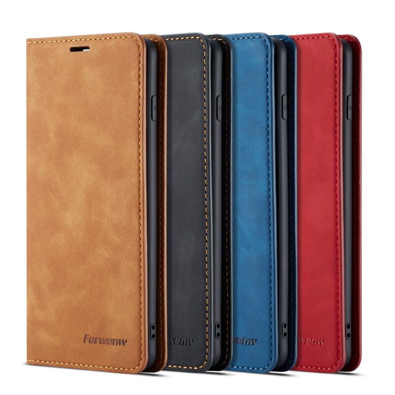 Suitable for Samsung S26Ultra Flip Phone Leather Case S24Fe Card-Insert Magnetic Case A16 Skin-Feel Stand Protective Case