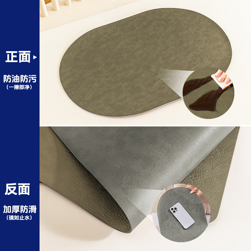 Nórdico de alta calidad almohadilla de comedor occidental de doble cara cuero de vaca impermeable a prueba de aceite almohadilla de mesa de restaurante de hotel antideslizante y resistente al desgaste