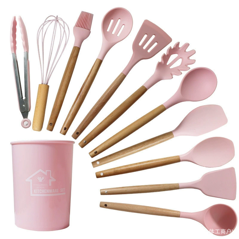 12 piezas de cocina de silicona antiadherente, cocina de silicona de grado alimenticio, cocina de silicona resistente a altas temperaturas
