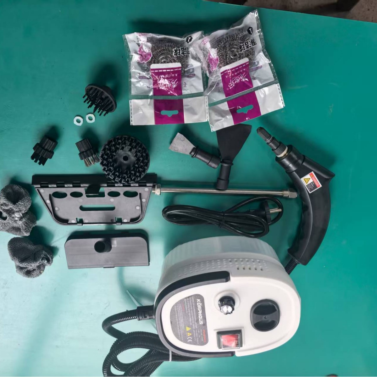 Nueva configuración de limpiadora a vapor de alta temperatura, lavadora de alta presión, máquina de limpieza doméstica para descontaminación y desengrasado, 1200 ml, estándar europeo, estándar americano