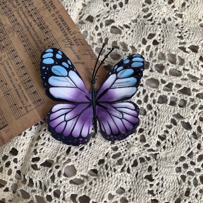 蝴蝶花头 枯枝蝴蝶 背景墙DIY拍照道具假花 写真馆立体蝴蝶仿真花|undefined