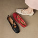 Blush Pink Small Leather Shoes Spring and Summer 2025 New Shallow Mouth Single-layer Shoes Women's Top-layer Leather Belt All-match Mary Jane Shoes