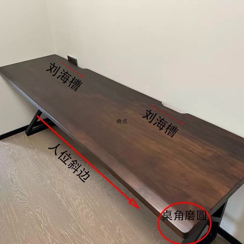 Office Desk for Two People, Home Desk, Double Gaming Table, Large Solid Wood Board, Bedroom Computer Desk, Desktop