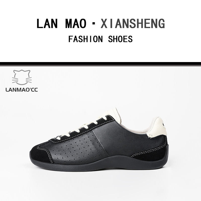 FO con zapatos de entrenamiento de ballet para mujeres 2025, nuevos zapatos deportivos retro negros de moda casuales de skate, zapatos Gump