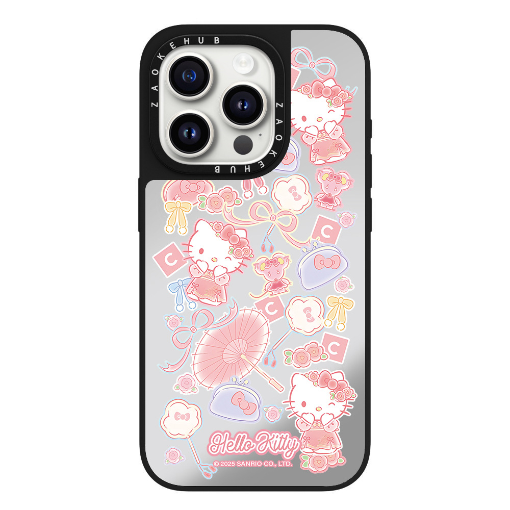 ZAOKEHUB 아이폰 거울 마그네틱 하드 케이스 귀여운 만화 인스타 감성 iPhone 12~