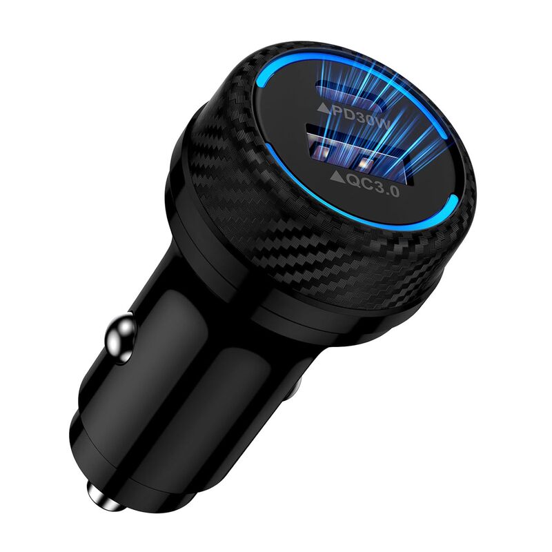 圆形车载充电器PD30W&48W车载手机充电器超级快充适用苹果15.16|undefined