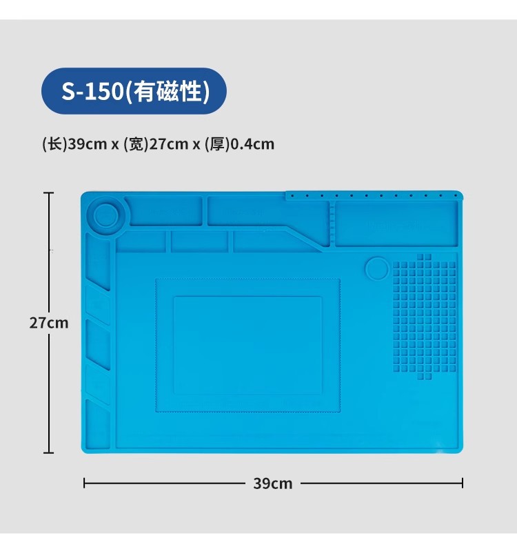 YGtools almohadilla de trabajo de reparación digital electrónica anticorrosión resistente a altas temperaturas con reparación magnética almohadilla de aislamiento de silicona IC