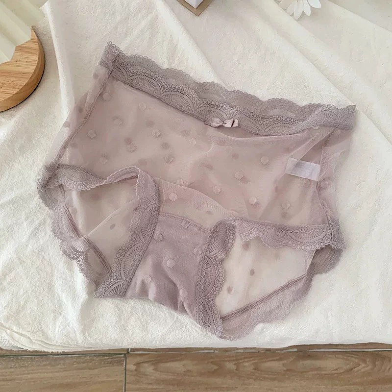 Трусики женские высокой посадки, сетка с кружевом, дышащие (one size 80–130 цзинь)