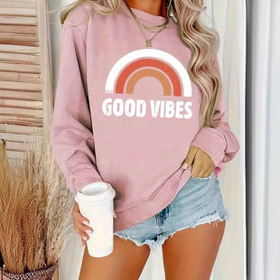 Cross-border foreign trade spell a lot of TEMU AliExpress explosions rainbow letters plus size round neck vests can be approved