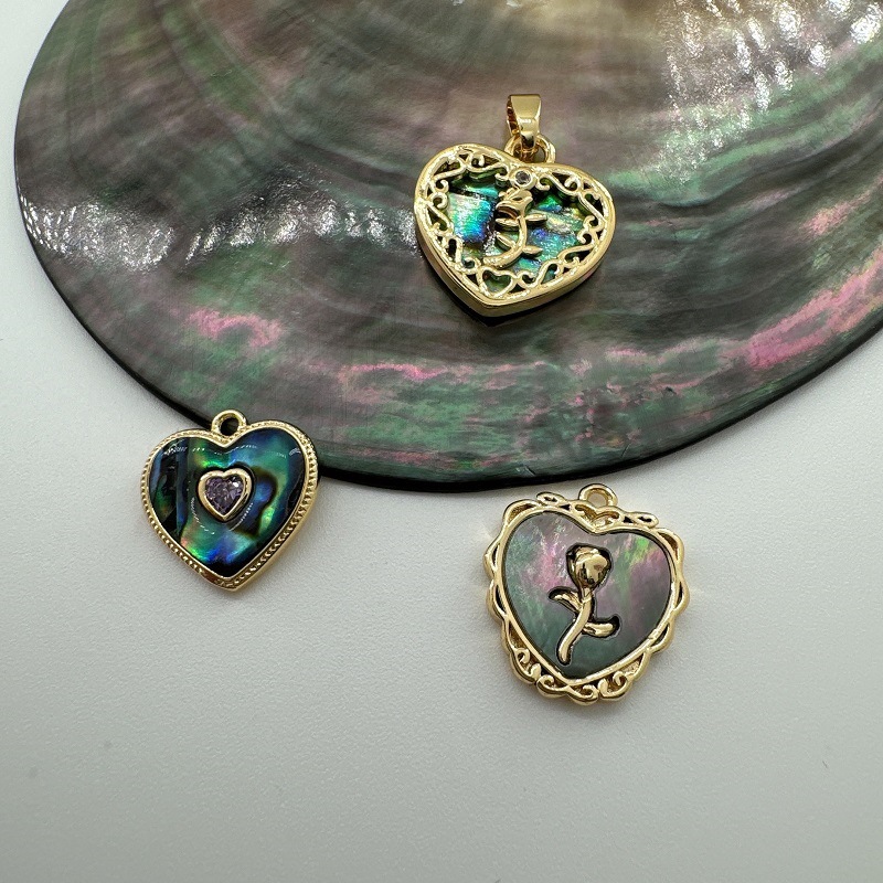5g Weight 1 Piece Copper Heart Shape Pendant