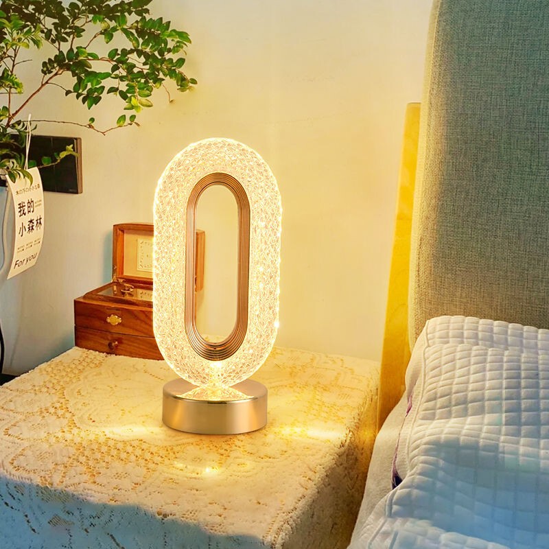 Personalized creative bedroom bedside lamp living room decoration modern table lamp ins style high-looking creative Crystal Night Light l