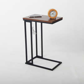 沙发小边桌北欧铁艺客厅茶几迷你家用沙发多用功小边桌木面
