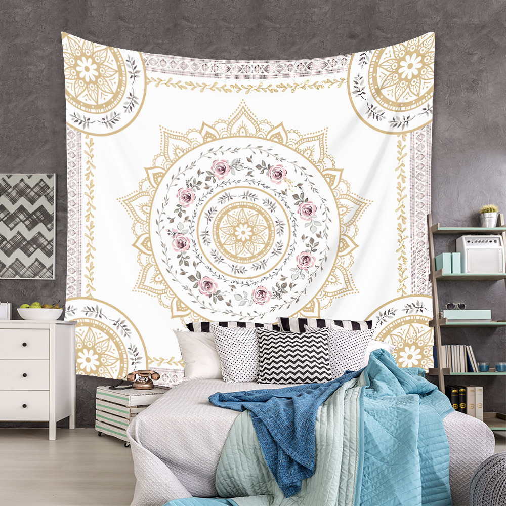 Bohemian Floral Tapestry Room Decorative Background Cloth Wholesale Nihaojewelry display picture 29