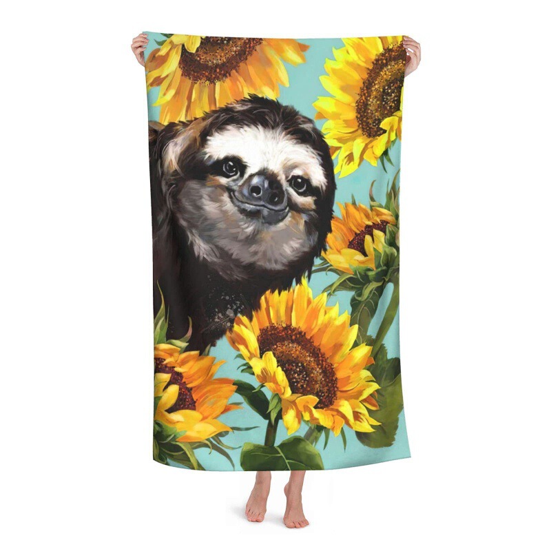 Animal sunflower microfiber sand-free beach towel super large quick-drying water absorbent sports beach towel