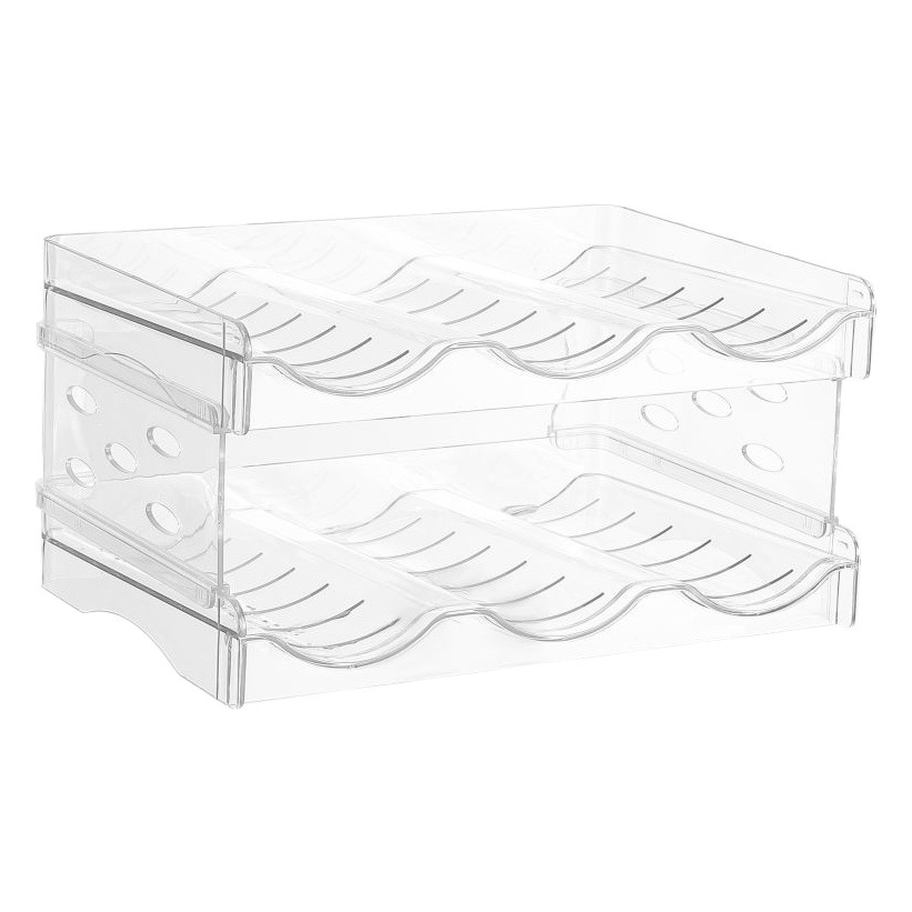 Nuevo estante de almacenamiento de botella de vino transfronterizo PET transparente estante de exhibición de vino extranjero escritorio multi-capa estante de almacenamiento de taza de agua