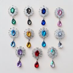 欧米の人気diyアクセサリーの花盤のドリルは水滴のペンダントの合金の部品のブローチの髪飾りの材料の現物を掛けます。