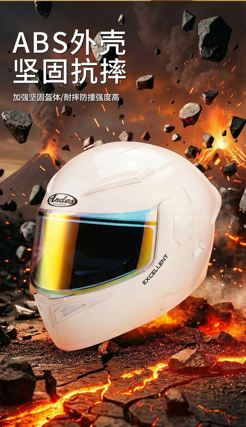 New Universal Flip-Up Motorcycle Helmet for Men and Women, All-Season Winter Warm Safety Helmet, Electric Vehicle Full-Face Helmet