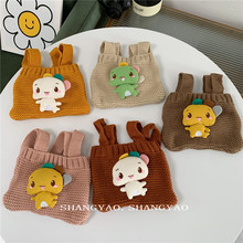 新款儿童小恐龙毛线包宝宝可爱超萌手提单肩包韩版男女童针织包包