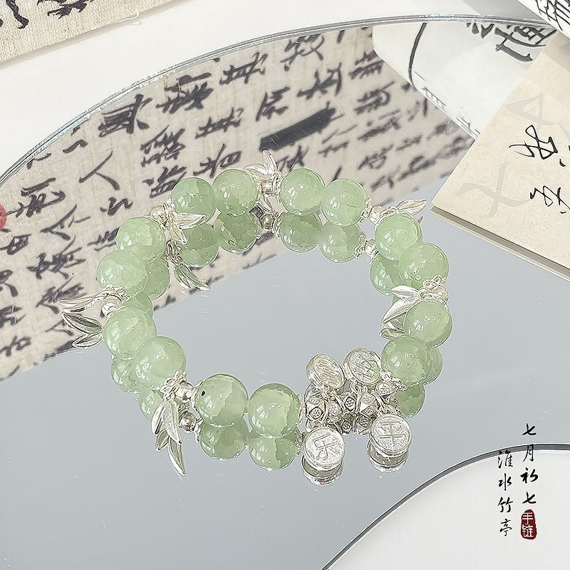 【100条盒装批发】夜市庙会展会摆摊手串琉璃玻璃手饰新中式爆款|undefined