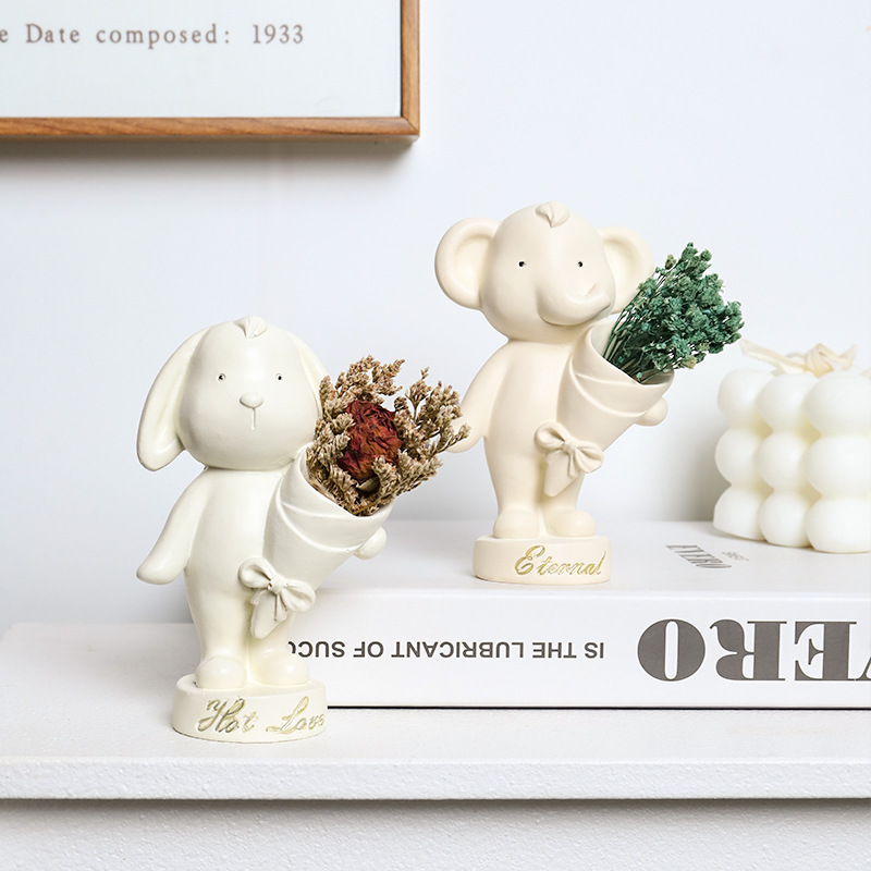 Nanyuan Chuanfang zakka dibujos animados flor Ángel resina decoración creativa maceta micro paisaje jardinería Decoración