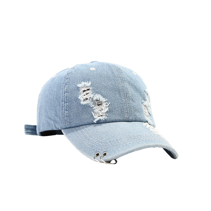 Unisex Hip-hop Punk Streetwear Solid Color Metal Curved Eaves Baseball Cap display picture 2