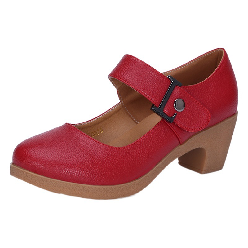 Directo de fábrica zapatos de baile al por mayor punta redonda moderna zapatos de baile cuadrados señoras madre zapatos solos productos transfronterizos 2023