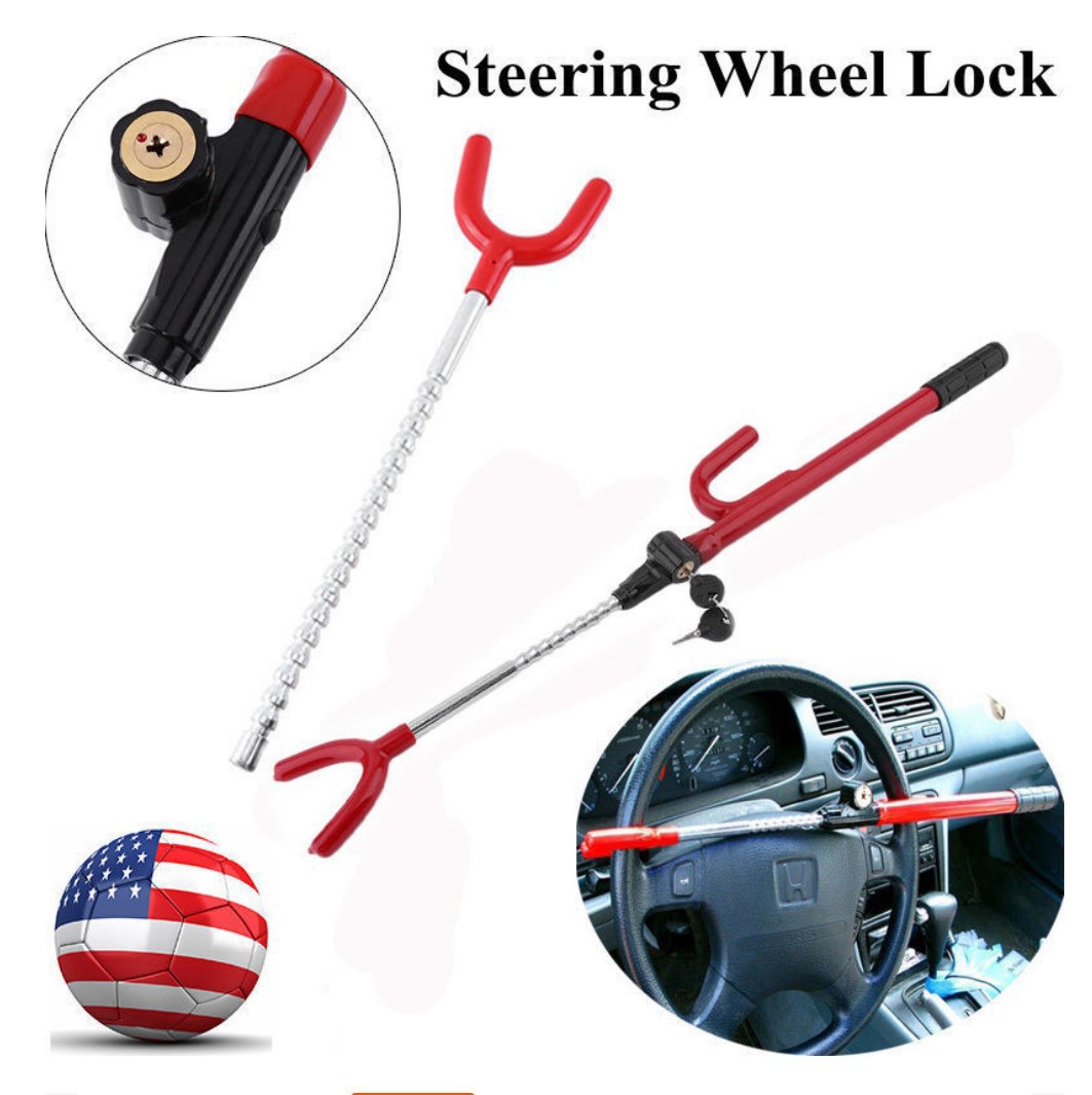 Car Steering Wheel U-Shaped Anti-Theft Lock Safety Lock Retractable Self-Defense Steering Wheel Lock Factory Direct Sales Anti-Theft Safety