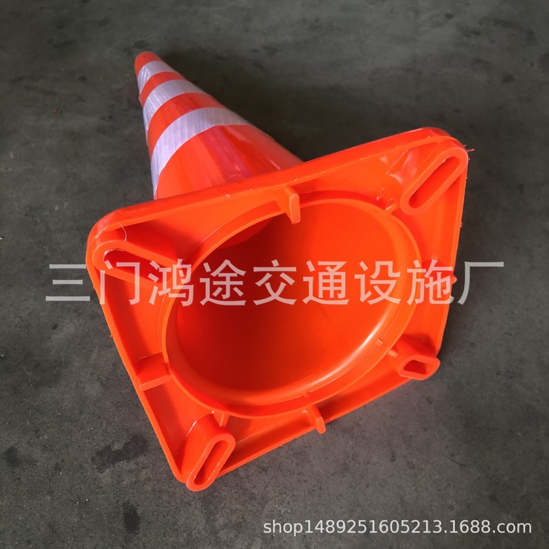PVC 反射道路コーン 90 センチメートルフルレッドオレンジ白円錐アイスクリームコーン道路建設安全交通警告コーン|undefined