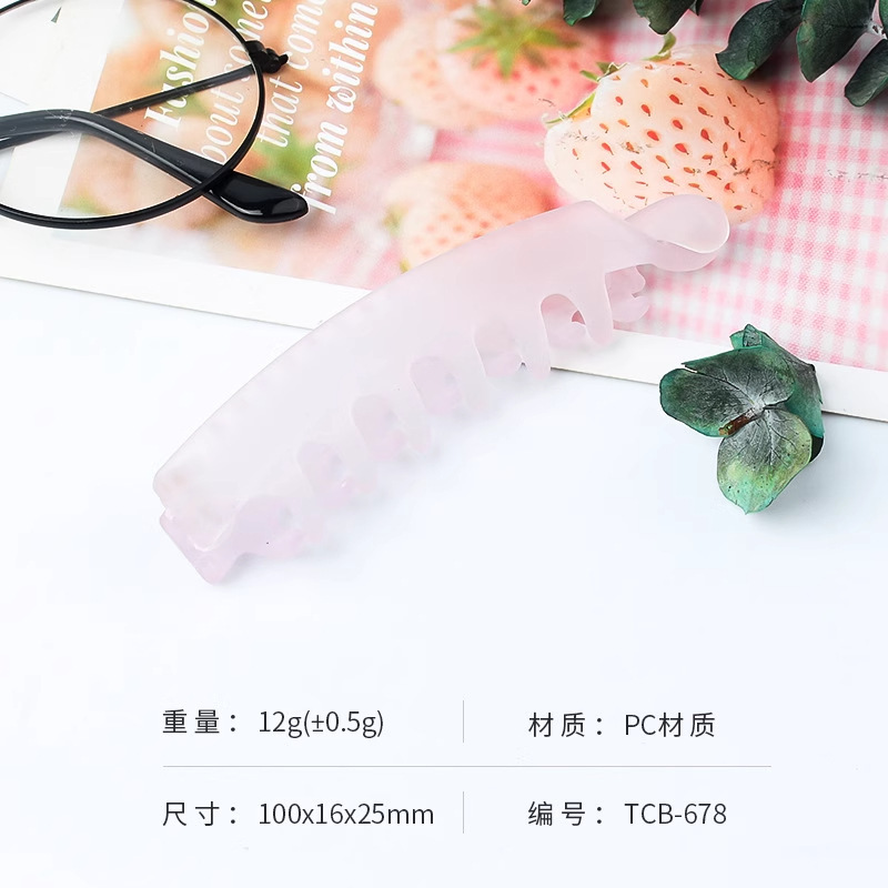 日本と韓国のinsバナナクリップヘアアクセサリー新しい透明クロスツイストクリップバックストラップポニーテール垂直クリップ歯付きヘアグリッパー|undefined