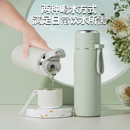 Simple and Modern Insulated Cup for Women, 316 Stainless Steel, High Aesthetic Water Bottle for Men, Large Capacity Office Portable Cup