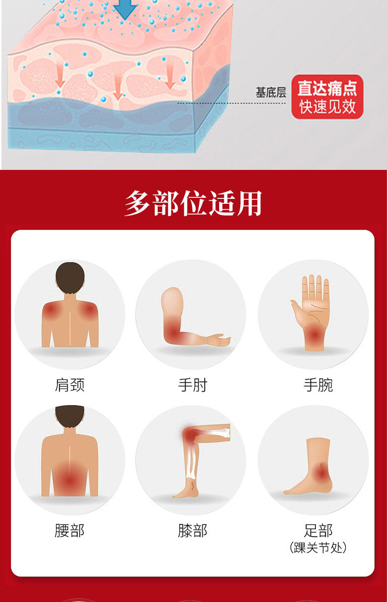 Black Herbal Pain Relief Patch 8 Patches Per Pack External Use for Muscle Strain Discomfort preparation