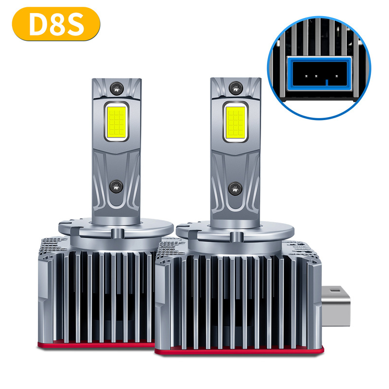跨境热销直插D系列汽车LED大灯D2S解码D4S风扇超高亮D2R一体式D4R|undefined