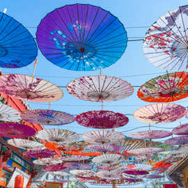 新品油纸伞古典古风室外室内装修饭店活动装饰吊顶中国风道具伞咖