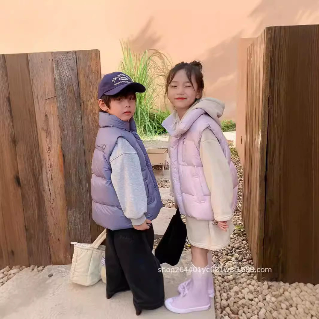 2024 новые детские пуховые жилеты для мальчиков и девочек