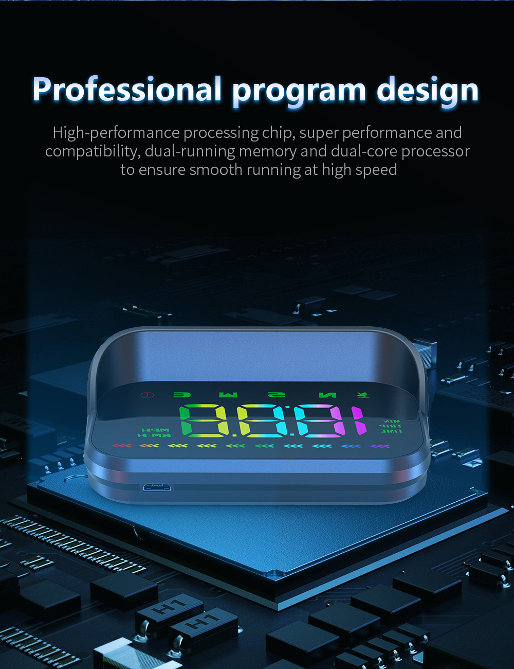 Car HUD Head-Up Display Beidou GPS Multifunctional Reflective Display Device M23 Car Head-Up Display