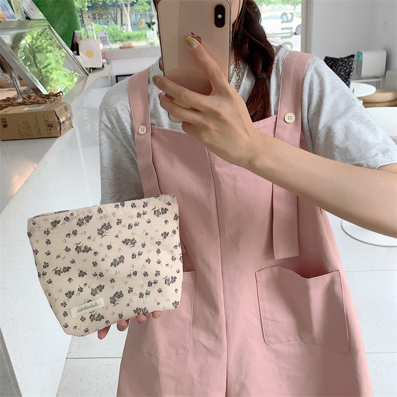 36251 Vintage floral canvas cosmetic bag, large-capacity handbag, women's single-shoulder crossbody bag, tote bag, underarm bag undefined