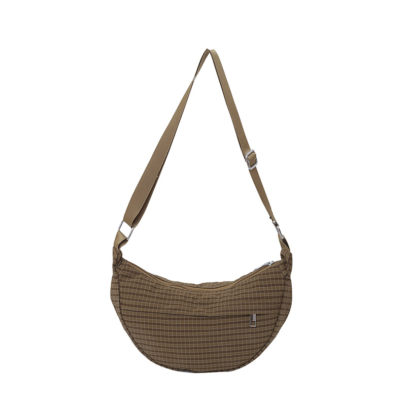 Bolso de mujer Waffle Nylon bolso de medio mes bolsa casual de moda versátil gran capacidad de hombro mochila bolso de bolsas image 6