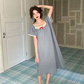 厂家现货家居服女高级感睡裙夏季25年新款套装女韩版女士睡衣服装