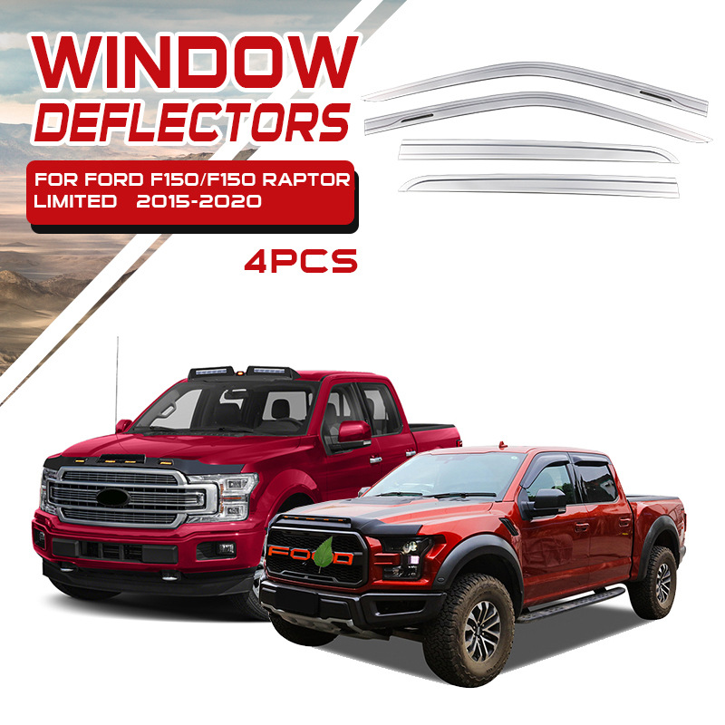 TXR para Ford Ford F150 Raptor Platinum Sunwear Bloqueador de lluvia Ventana de lluvia Modificación de ceja de lluvia Accesorios decorativos